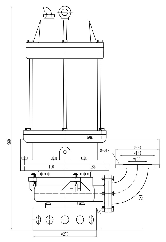 Чертеж оборудования 65ZJQ15-50-18